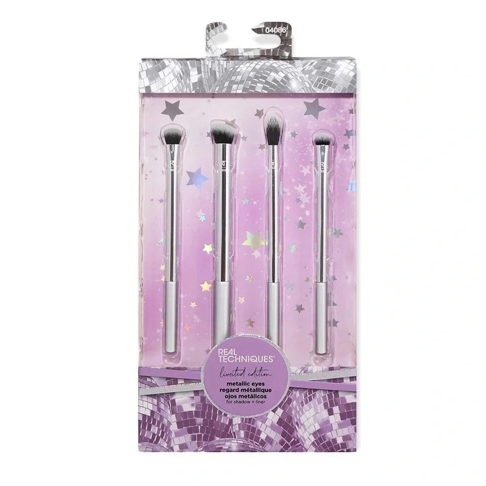 REAL TECHNIQUES Metallic Eyes Brush Set NWT